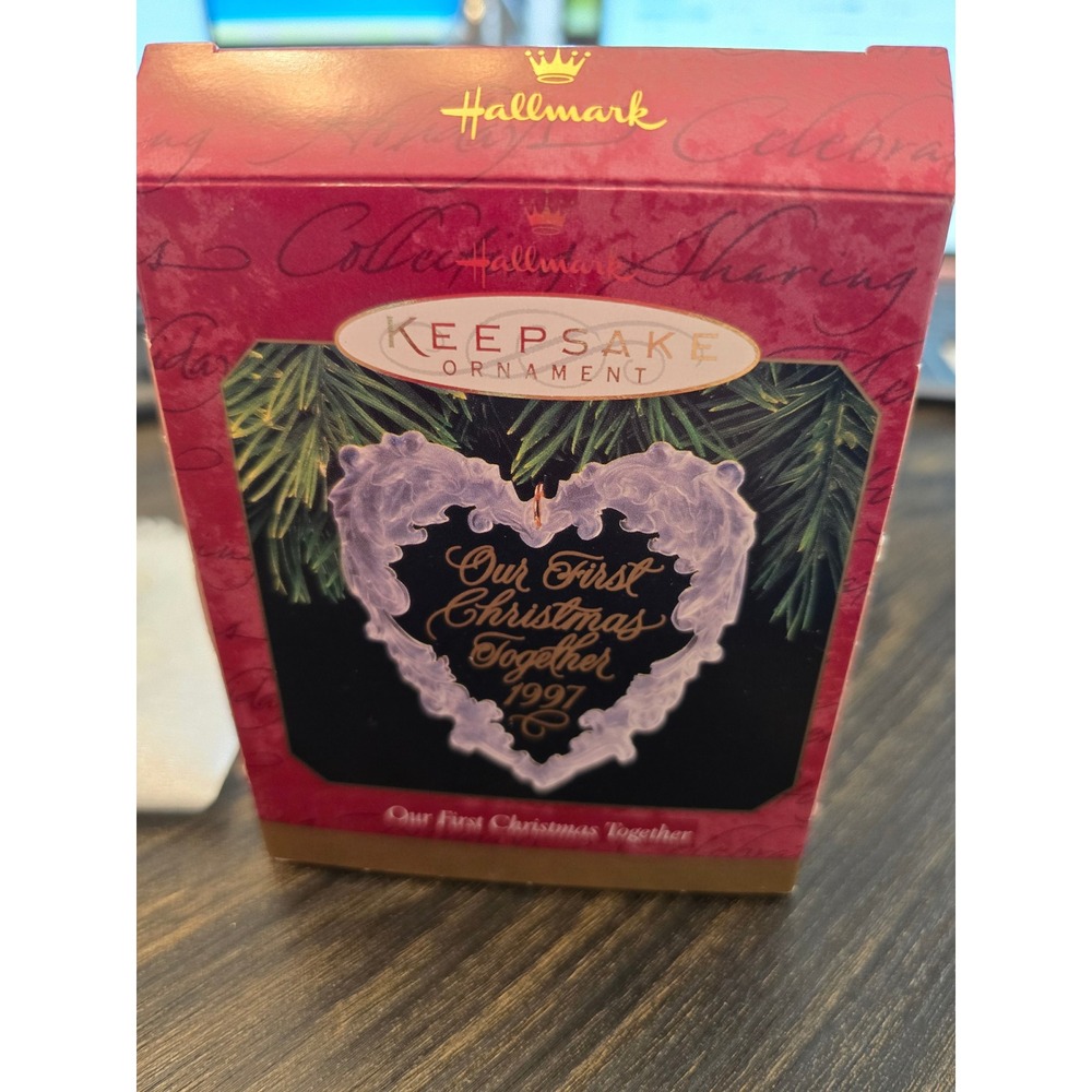 Hallmark Keepsake Ornament 1997 Our First Christmas Together HeartAcrylic QX3182